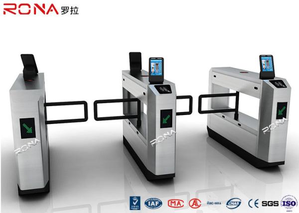 Stainless Steel Swing Access Control Barriers Facial Recognition 900mm Arm