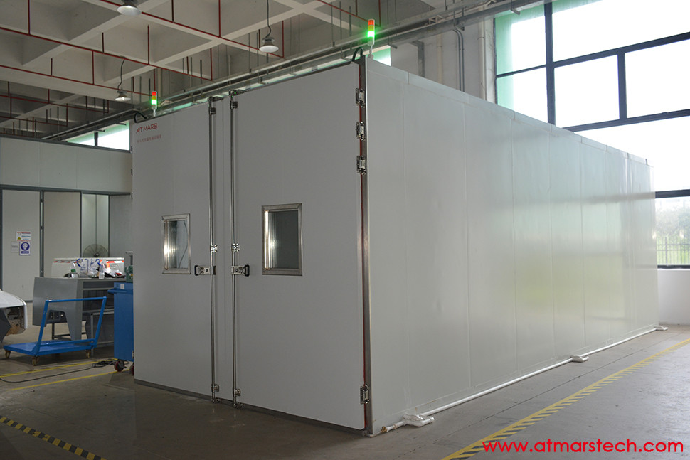 Drive In Walk In Environmental Test Chamber For Automotive Testing 16.28m³