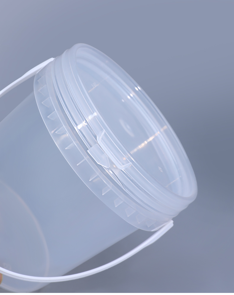 Plastic 1L Buckets Pail for Paint BPA Free and Transparent Ice Cream Packaging
