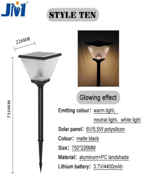 Ornamental Garden Solar Lawn Light High Lumen Garden Lawn Yard Landscape