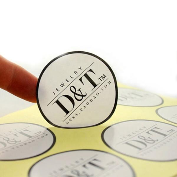 Paper Box Printable Round Stickers Easy Peel Off Food Cosmetic Package