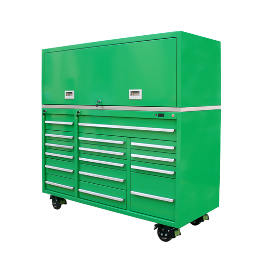 Silver Finish 17 Drawer Heavy Duty Metal Tool Cabinet for Steel Workshop Organization