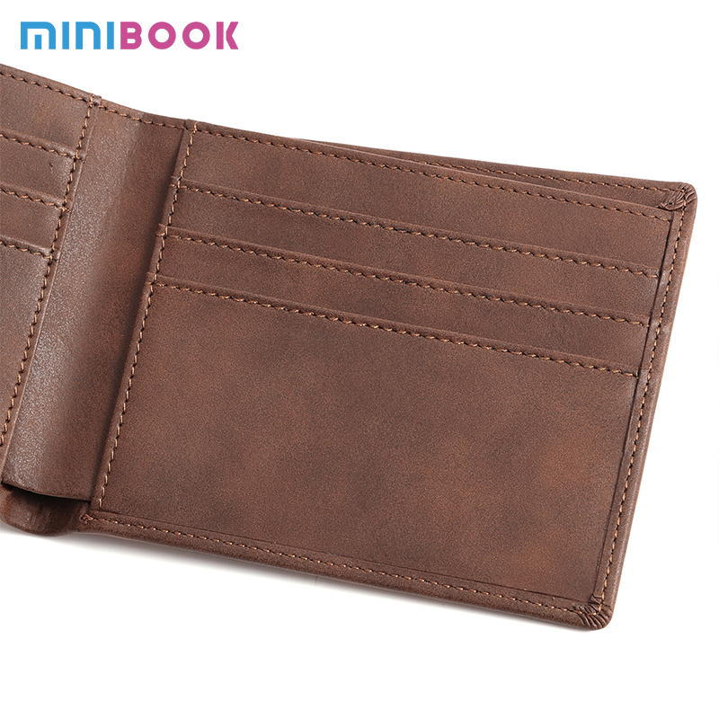Men's Minimalist PU Leather RFID Blocking Card Holder Wallet with Custom Logo Avaliable