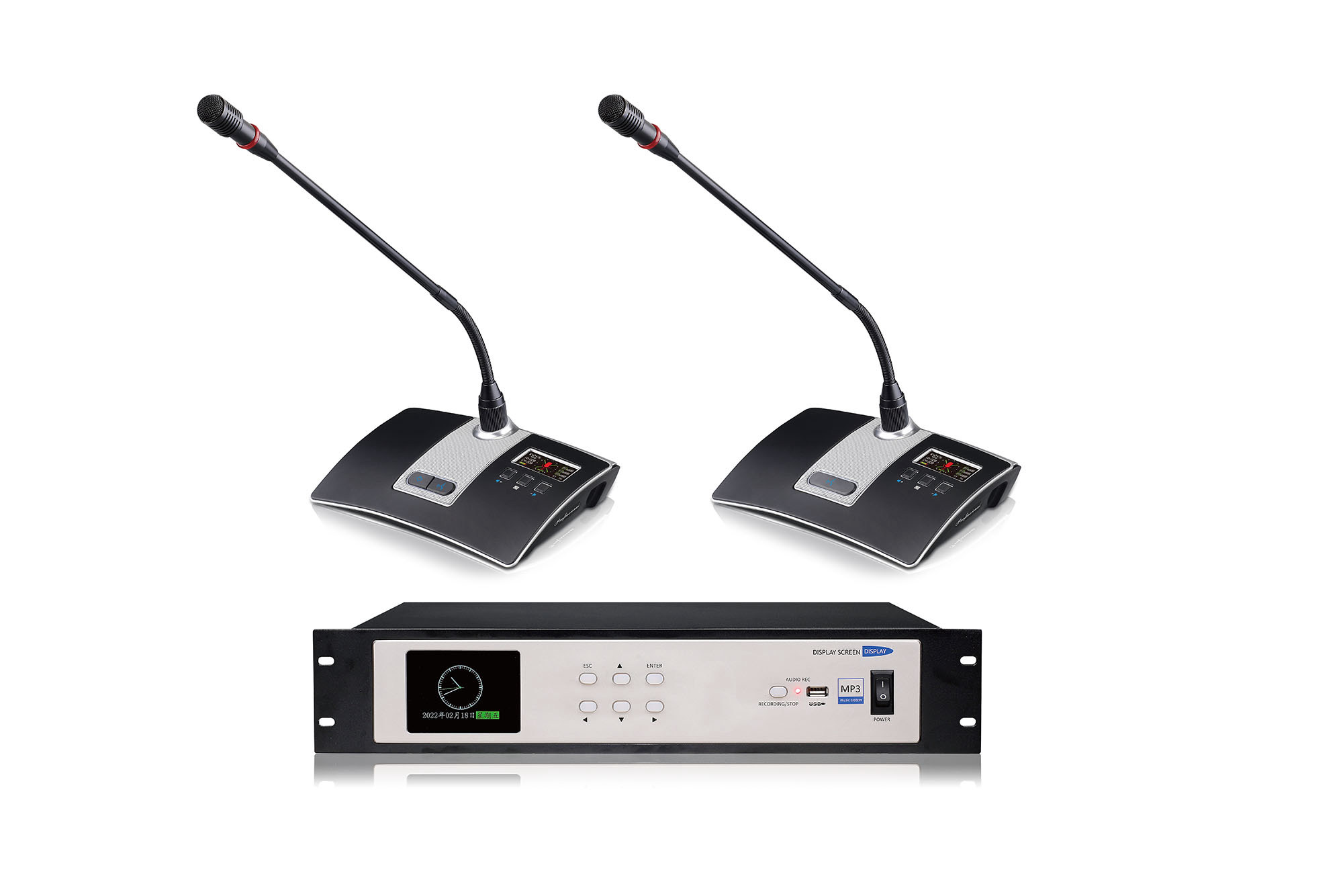 Karaoke 2 Channel UHF Wireless Microphone System Dual Receiver