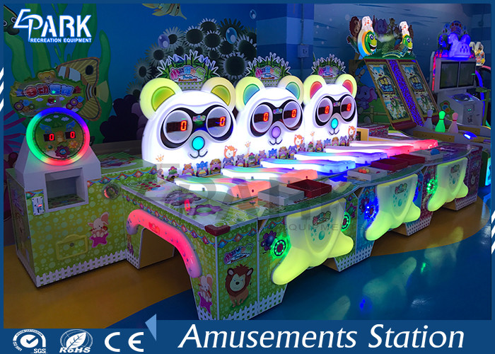 Cute Panda Amusement Game Machines 6 Player Ball Shooting For Shopping Mall