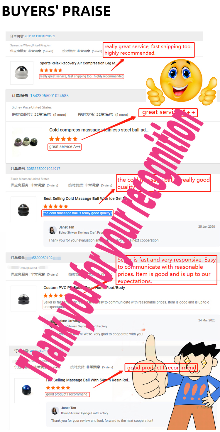 Colorful Marble Massage Roller Ball 54mm Size For Health Care