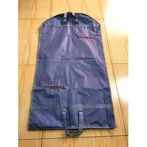 China Luxury Fold Up Garment Bag  200D Polyester Embroider Webbing Handled on sale