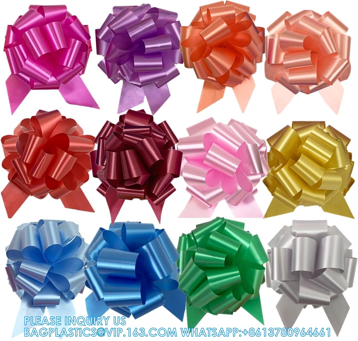 Pull Bow Gift Wrapping Pull Bow Ribbon Pull Bows For Christmas Wedding Baskets Valentine'S Day Bows Multicolor Ribbon
