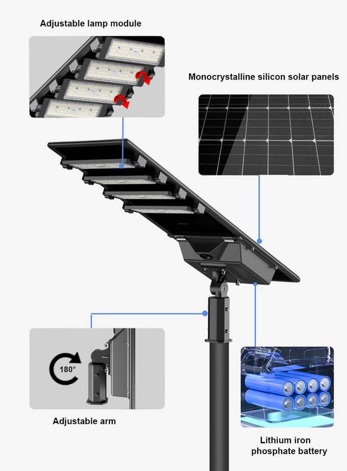 80w All In One Solar Street Light Modular Led Street Light With Remote Control