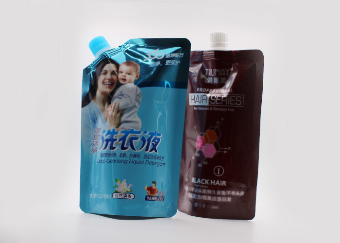 Custom Printed Nozzle Spout Liquid Spout Bags 70um - 200um Thickness
