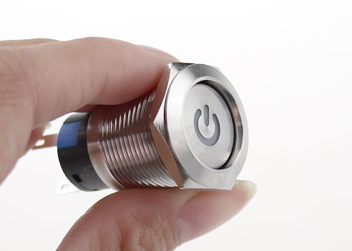 China 250VAC  Waterproof 16mm Illuminated  LED Latching Push Button Switch on sale