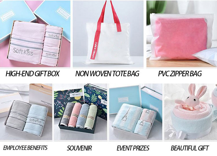 Highly Absorbent 32S Cotton Towel with Gold Edge and Solid Color Cut Pile Pattern