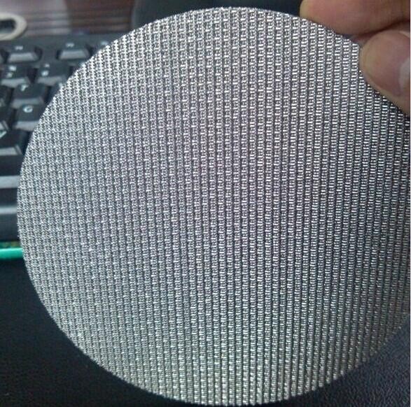 Rimmed 316 Stainless Steel Wire Mesh Filter Disc Silver Color 2-635 Mesh Count