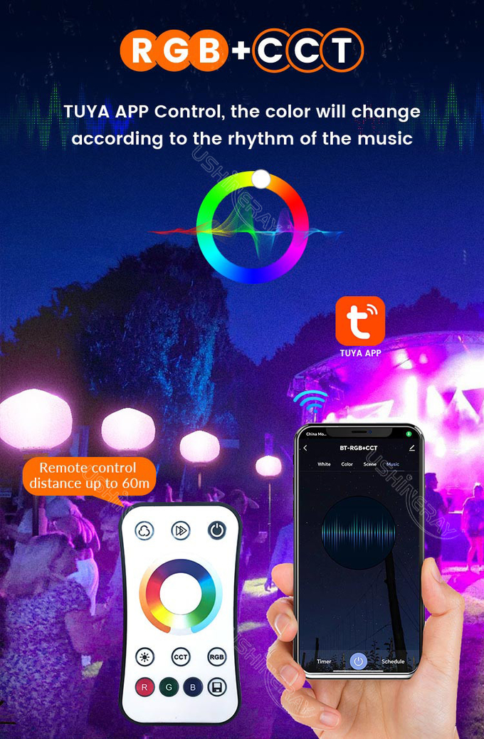 120W Led RGB Balloon Light Tower Versatile Portable Light Tower For Outdoor Event