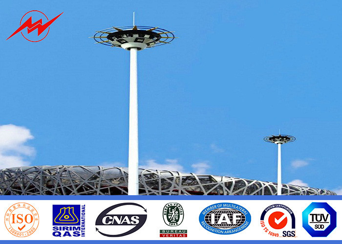 Anti Corrosion Stadium Steel Power Pole For High Mast Lighting System