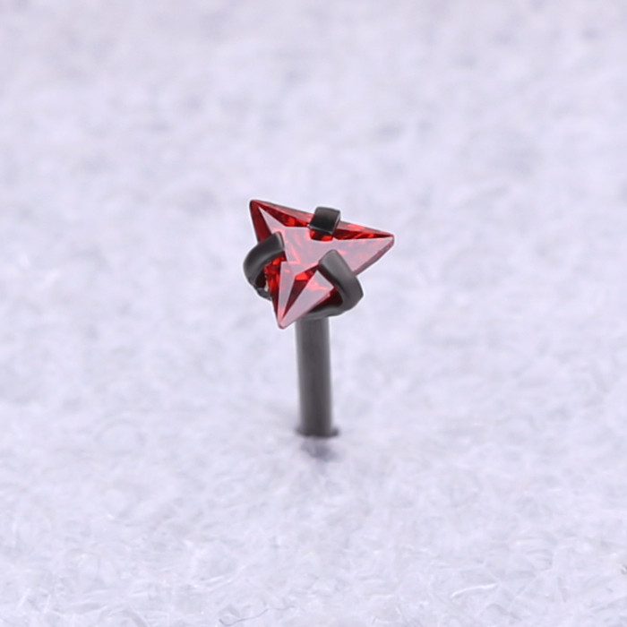 USA Popular Fashion Cubic Zircon Prong Set Labret Piercing Studs