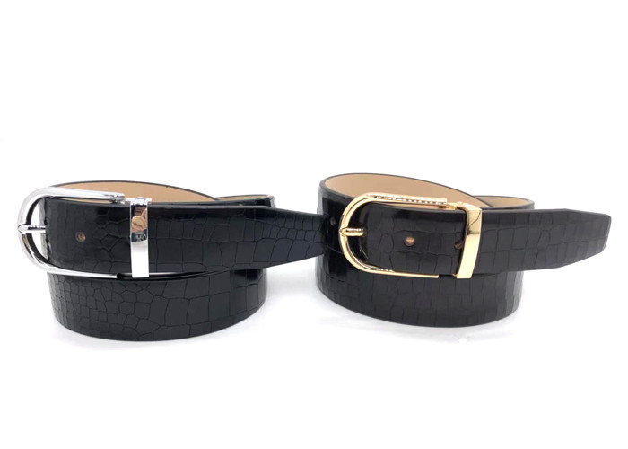 Fashion Black 140CM Crocodile Leather Men Formal Belt
