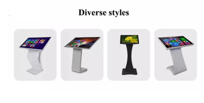 Horizontal 320cd/m2 Free Stand Information Checking Kiosk