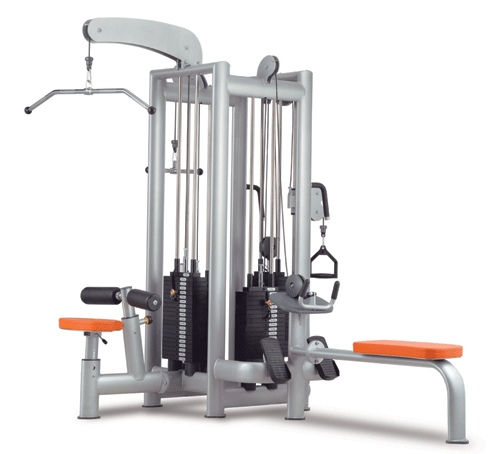 Commercial Gym Equipment Adjustable Pulley 4-Station Strength Training Cable Crossover