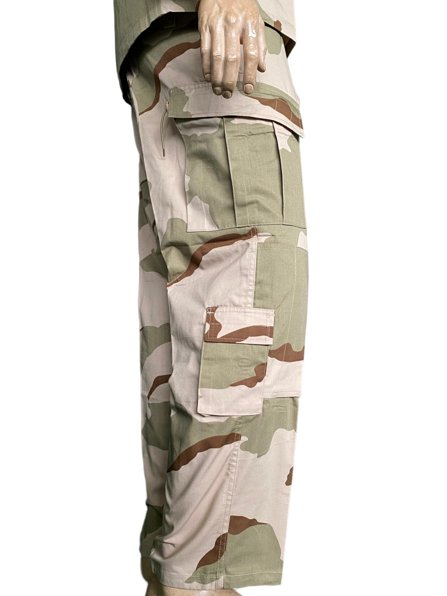 Desert Camouflage Tactical Uniform ACU Military Uniform Set Jacket And Pants In TC 65 35 Ripstop Fabric 230GSM For Army Uses