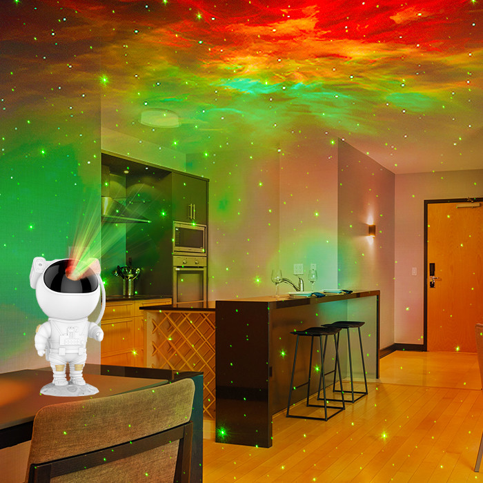 FCC Multiscene Astronaut Galaxy Star Projector Night Light For Adults