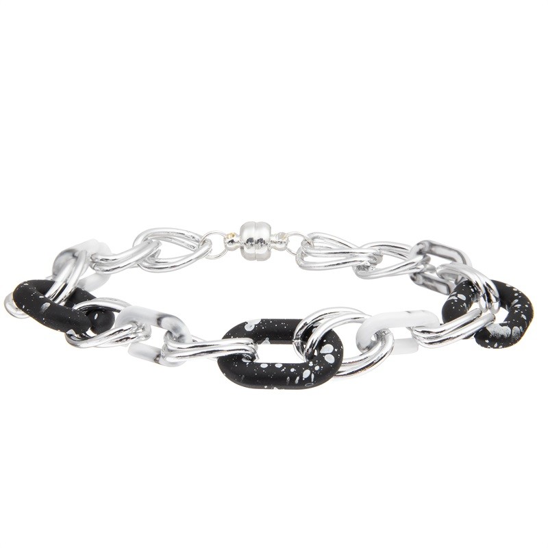 Flower Shape Space Beads Bracelets Customized With Shine Silver Ball