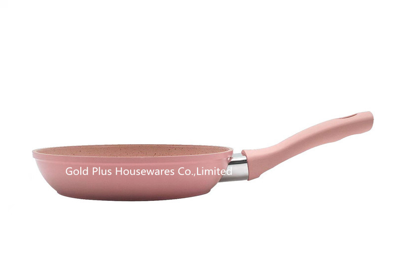 Business Gifts 16cm Stone Marble Non Stick Frying Pan With Anti Scalding Handle