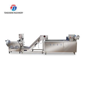 Fruit and vegetable cutting, hoisting and washing production line Fruit