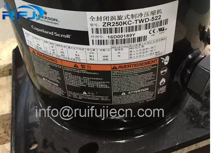 Copeland Scroll air conditioner Compressor ZR Series ZR250KCE-TW7-522