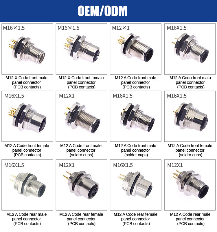 Factory Industrial Control Connectors B Series T7 Straight Plug Short Push-Pull Self-Locking