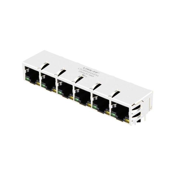 Pulse JX8064D668ANL Compatible LINK-PP LPJ66404AENL 10/100 Base-T Tab Down Green