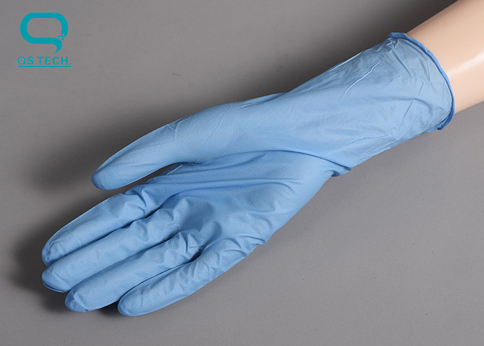 Blue Disposable Clean Room Nitrile Gloves Class 100