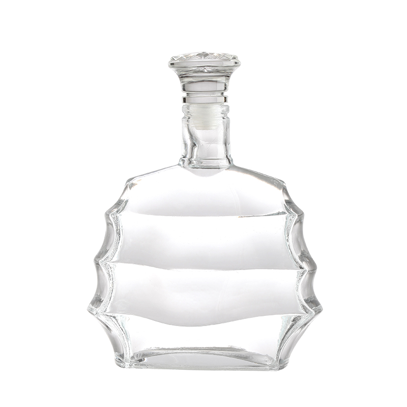 Customizable Sealing Type 250ml 750ml Clear Glass Whisky Bottle for Customized Products