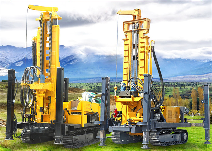 260 Meters Pneumatic Drilling Rig Crawler Mounted Water Well Machine Tunnel