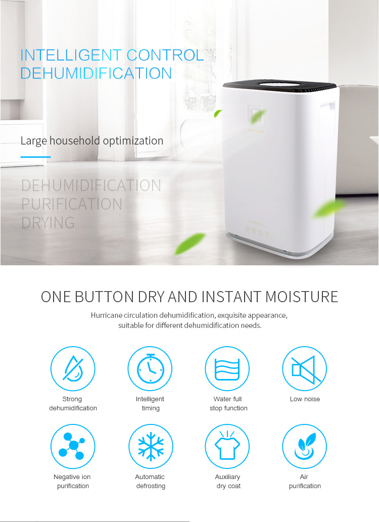 2 Fan Speed 240w 25L/D 5.6L Home Air Dehumidifier