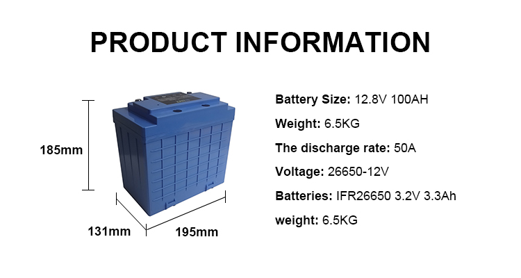 Promotional 12V Lithium Iron Phosphate Battery Pack 12.8v Lifepo4 Battery