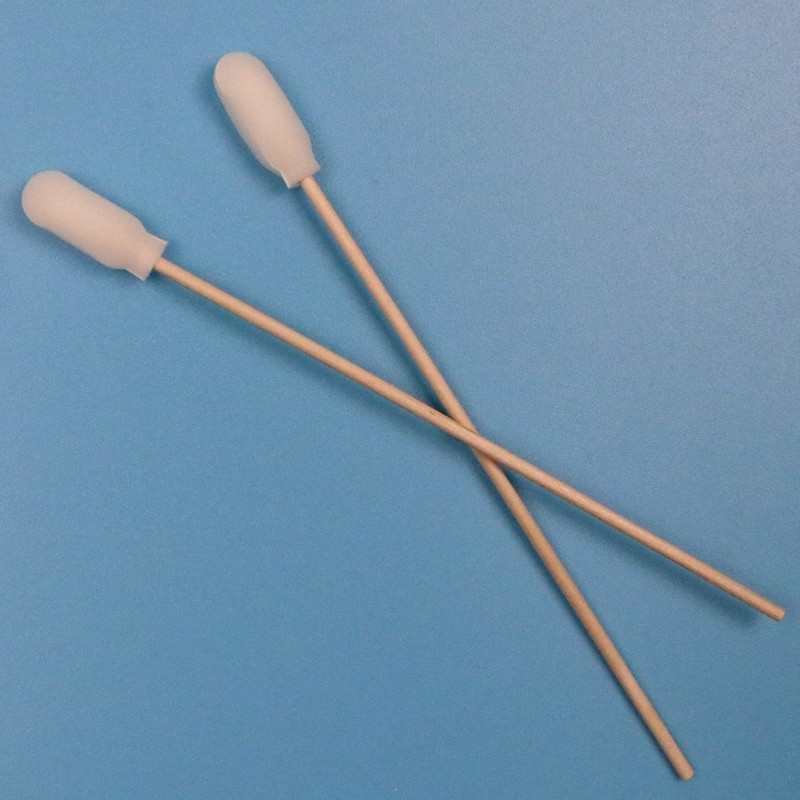 720 Lint Free Wooden Stick Soft Foam Cover Cotton Cleanroom Swab Applicator