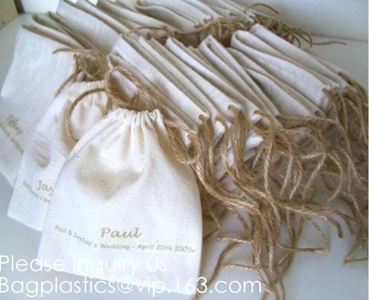 100% Cotton Canvas Favor Bag Pouch with Drawstring,Cotton Breathable Dust-Proof Drawstring Storage Pouch Multi-Functiona