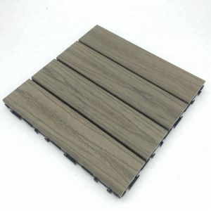 Easy-to-Install PVC Wood Plastic Composite WPC DIY Decking with CE/ISO