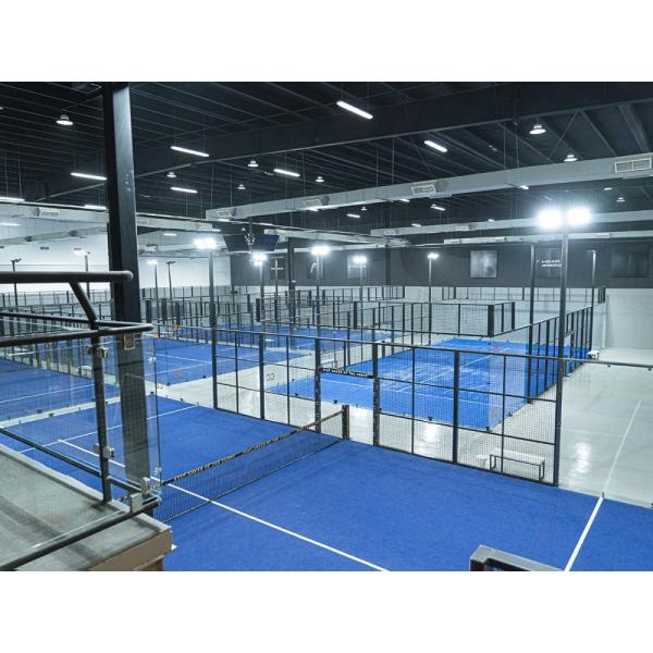 Indoor Padel Courts / Pro Padel Courts Artificial Turf Court Black Red Yellow