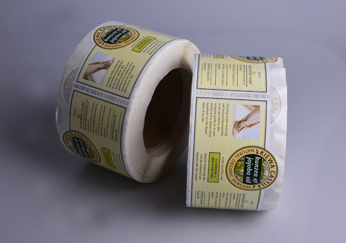 Custom printing high quality shiny self adhesive plastic vinyl shampoo packaging sticker labels