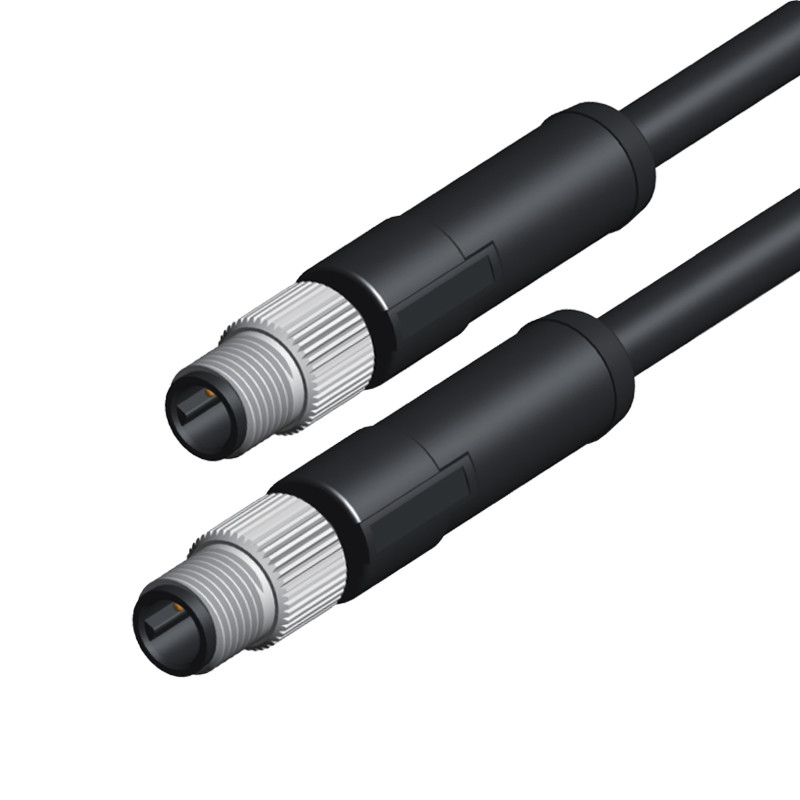 Circular Electrical Connector , 3Pin 4Pin Coding A Male M5 Waterproof Connector