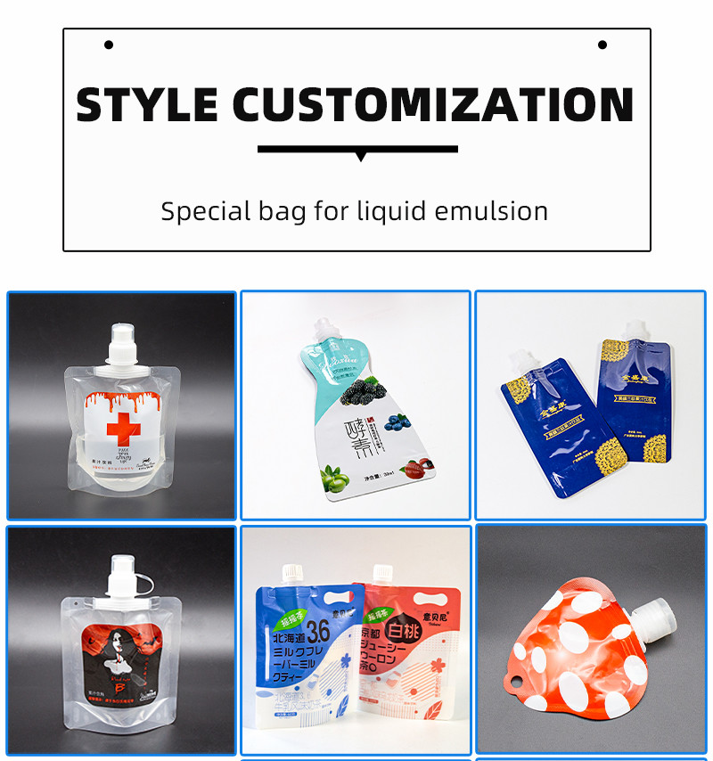 Food Safe Standable Juice Spout Pouch With Leak-Resistant Customizable Spout