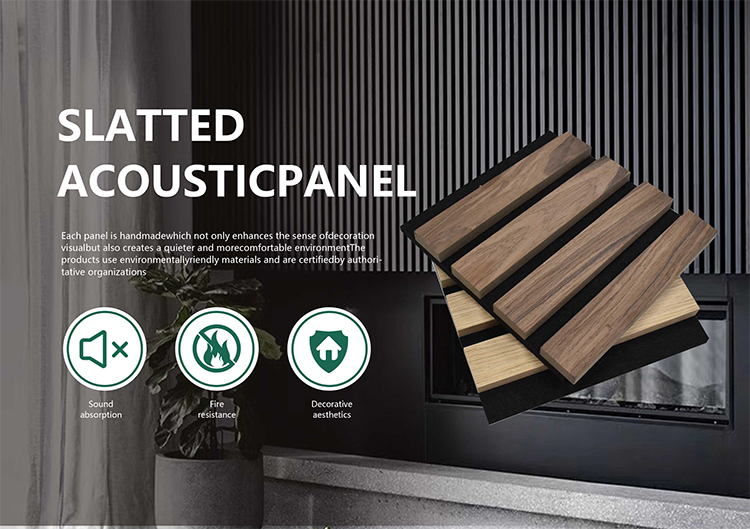 Fireproof Wood Finish Polyester Fiber Panel Perfect for Contemporary Office Building