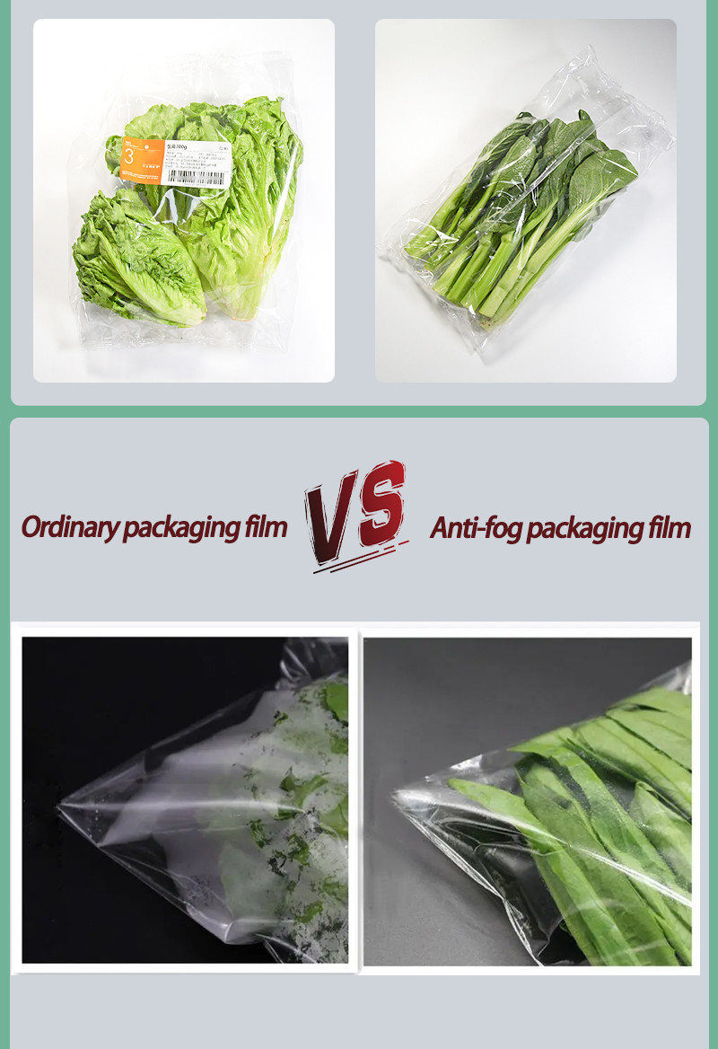 Anti Fog Breathable Heat Sealing Film Clear Solution Fog Free Packaging