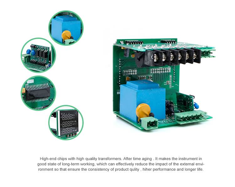 High quality 96*96mm True RMS Three Phase Digital LED Display Full-Screen Multi-function Meter