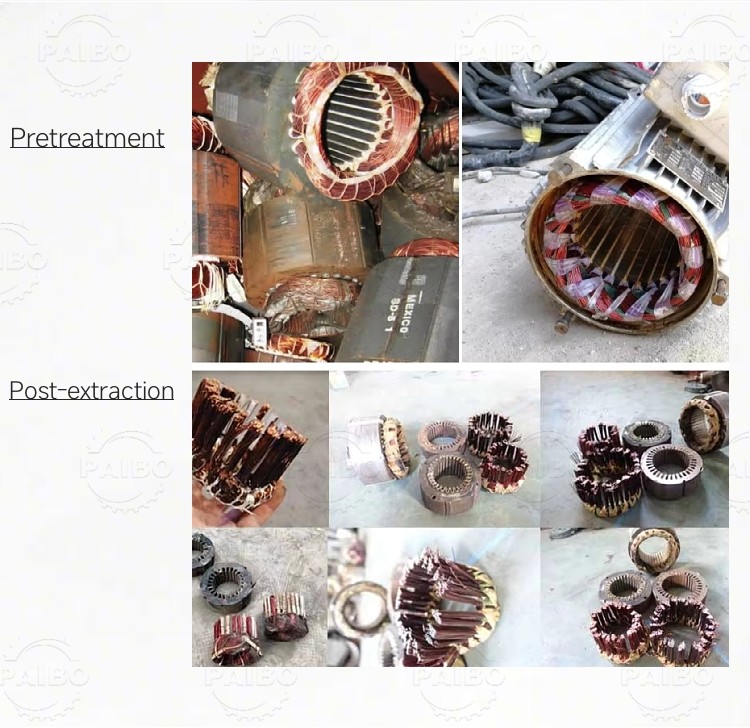 Scrap Motor Stator Recycling Machine High Purity Recovery Rate Of 99% For Customer Requirements