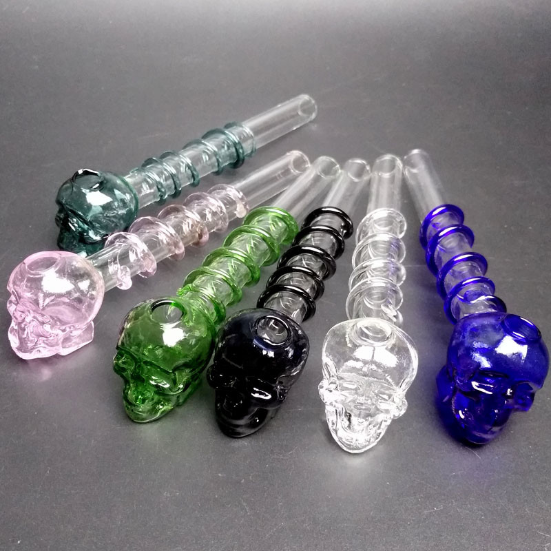5.5 Inch Colorful Pyrex Hand Blown Glass Pipe , Durable Smooking Water Pipe