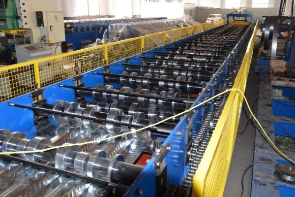 Full Automation Goils Steel Silo Roll Forming Machine With PLC System 30m/Min