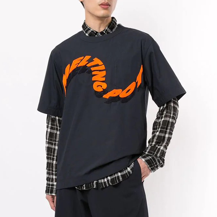 Professional OEM Stylish Mens T Shirts , 3D Embroidery T Shirt Breathable